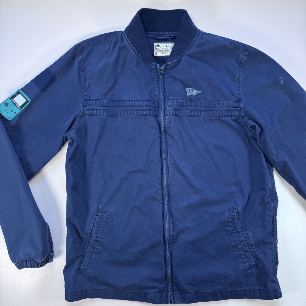 VANS The Joel Tudor Bomber Jacket Mens Medium Blue Cotton Lightweight *Read